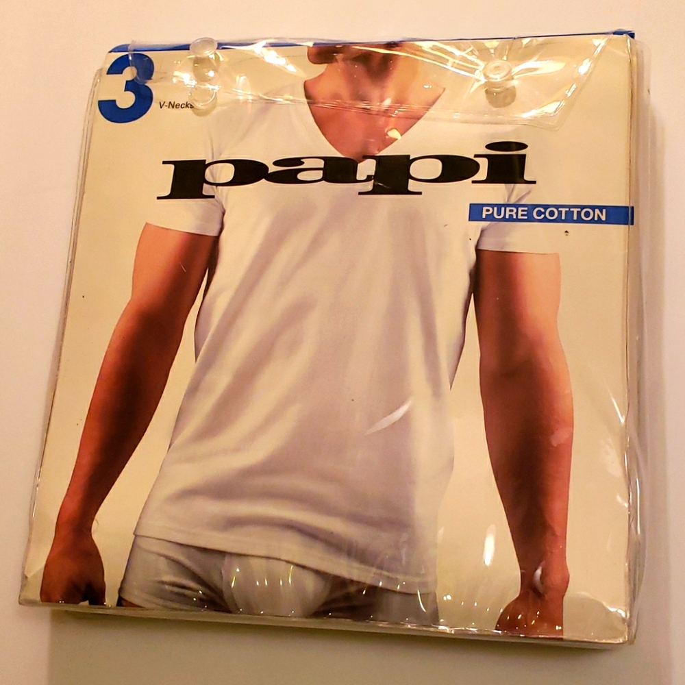 Papi V Neck T Shirt 3pk